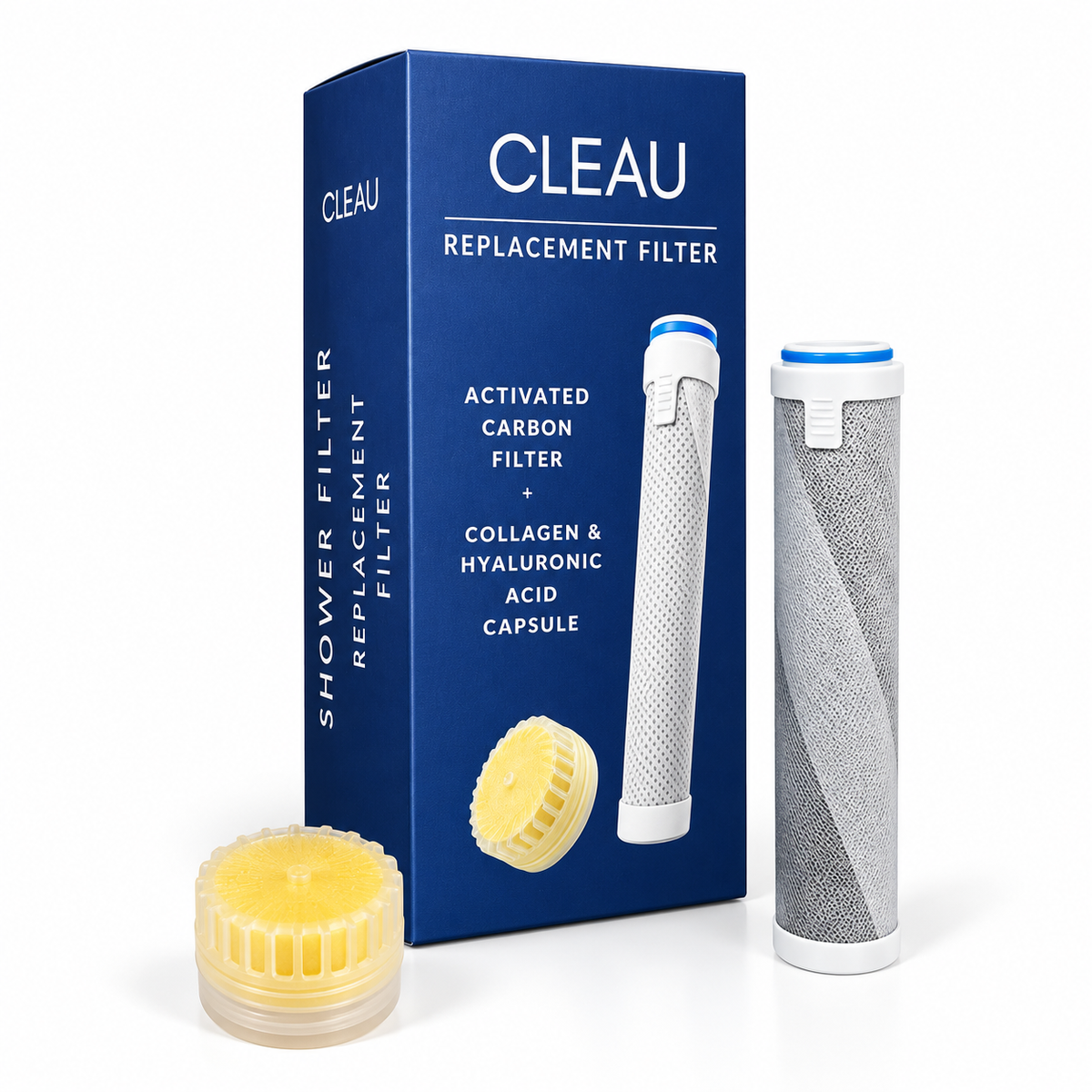 CLEAU 5-Layer Activated Carbon + Collagen & Hyaluronic Acid Filter Replacement