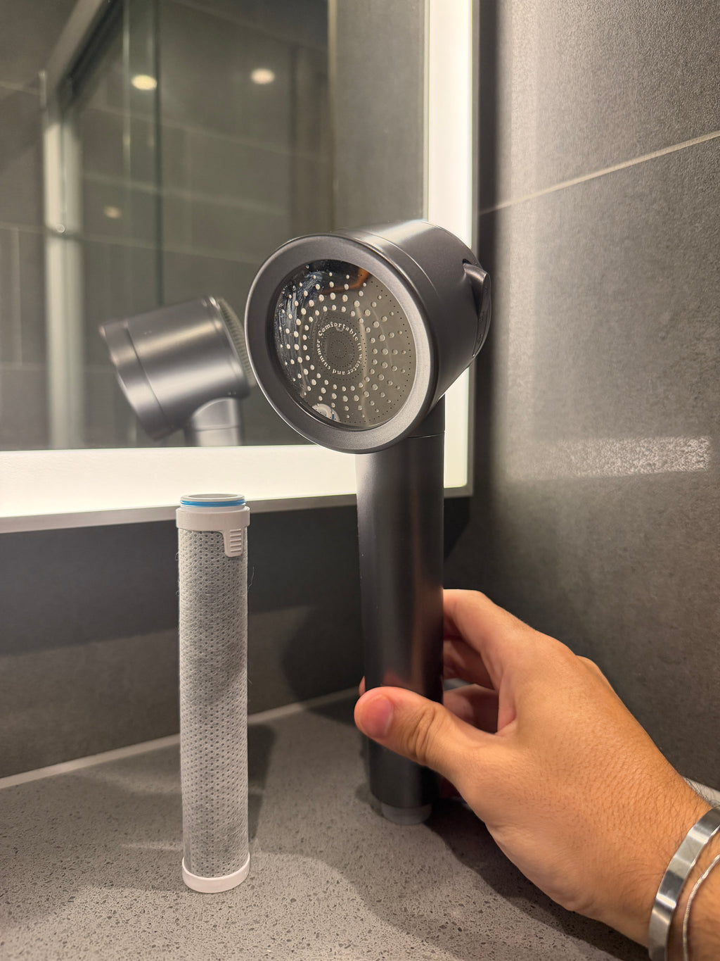 CLEAU Shower Head — Space Grey