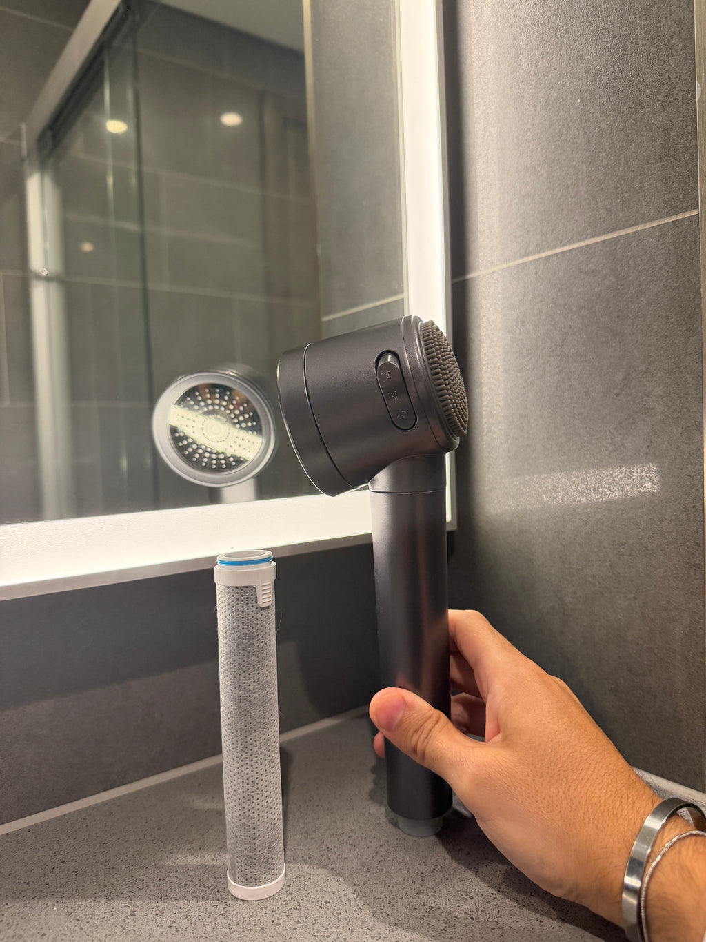 CLEAU Shower Head — Space Grey