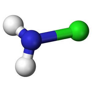Molecular structure of chloramine (NH2Cl)